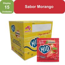 Kit Refresco em Pó MID Sabor Morango Com 15 Unidades de 20g