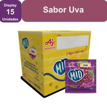 Kit Refresco em Pó MID Sabor Uva Com 15 Unidades de 20g