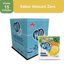 Kit Refresco em Pó MID ZERO Sabor Abacaxi Com 15 Unidades de 8g