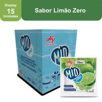Kit Refresco em Pó MID ZERO Sabor Limão Com 15 Unidades de 8g