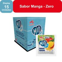 Kit Refresco em Pó MID ZERO Sabor Manga Com 15 Unidades de 8g