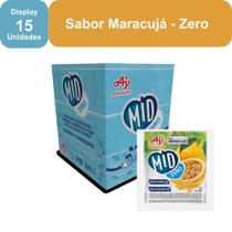 Kit Refresco em Pó MID ZERO Sabor Maracujá Com 15 Unidades de 8g