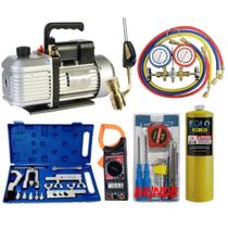 Kit Refrigeração Bomba De Vácuo Ferramentas
