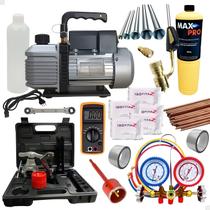 Kit Refrigeração Bomba De Vácuo Manifold Flangeador Curvador