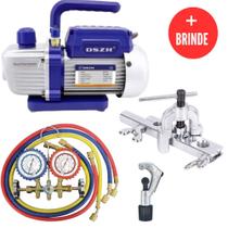 Kit Refrigeração Com Bomba De Vácuo Manifold, Flangeador e Cortador de tubos com Brinde
