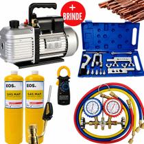 Kit Refrigeração com Bomba Vacuo, Manifold e Flangeador com Brinde