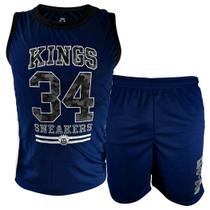Kit Regata Bermuda Basquete Kings Sneakers Original Com NF