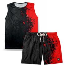 Kit Regata Masculina Moda Praia e Short Colorido Fitness Boardshort Casual Colorido