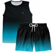 Kit Regata Masculina Moda Praia e Short Colorido Fitness Boardshort Casual Colorido