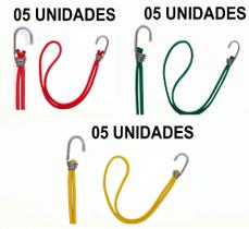 Kit Reggae 15 Elásticos Extensor Borracha Lona 3 Cores