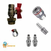 Kit Registro De Balão De Ar M22 + Espigão + 2 Pinos + Abç.