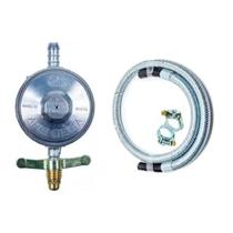 Kit Registro Gás 2KG + Mangueira Flexível Malha Aço 1 M Kit Registro Gás 2KG + Mangueira Flexível Malha Aço 1 M