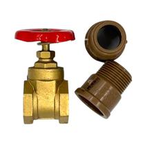 Kit Registro Gaveta 1 Polegada e 2 Adaptadores Curtos