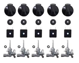 Kit Registro Interruptor Botão P/ Fogao Cooktop Fischer 1642 Kit Registro Interruptor Botão P/ Fogao Cooktop Fischer 1642