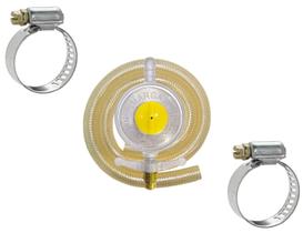 Kit Registro Regulador Gás 1Kg Mangueira 1,2M + Abraçadeira Kit Registro Regulador Gás 1Kg Mangueira 1,2M + Abraçadeira
