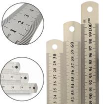 Kit Régua Aço Inox Metal 30cm/60cm/100cm Patchwork Scrapbook