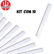 Kit Régua Acrílica Trident 30cm Ref 7130 C/ 10 Unidades
