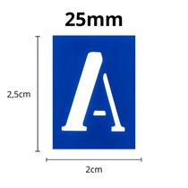 Kit Régua Letras e Números Vazados Tamanhos Material Escolar