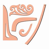 Kit Régua Modelagem Gabarito Curva Mdf Costura Ls Fenix