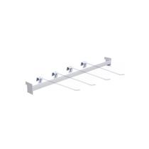 KIT - Régua para Gôndola Ponta 73cm + 4 ganchos simples Branco - Sa Gondolas KIT - Régua para Gôndola Ponta 73cm + 4 ganchos simples Branco - Sa Gondolas