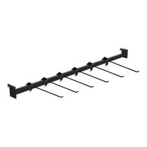 Kit - Régua Para Organização De Gondola 91cm + 6 Ganchos Simples Preto New Plus - Sa Gondolas Kit - Régua Para Organização De Gondola 91cm + 6 Ganchos Simples Preto New Plus - Sa Gondolas