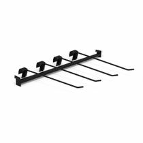 Kit Régua Preta 73cm Para Gôndola + 4 Ganchos 30cm Pretos New Plus Sa Gôndolas Kit Régua Preta 73cm Para Gôndola + 4 Ganchos 30cm Pretos New Plus Sa Gôndolas