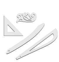 Kit Réguas Corte Costura Modelagem Acrílico Costura Sn Fenix Kit Réguas Corte Costura Modelagem Acrílico Costura Sn Fenix