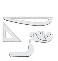 Kit Réguas Corte Costura Modelagem Alfaiate 8036 Acril Fenix Kit Réguas Corte Costura Modelagem Alfaiate 8036 Acril Fenix