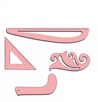 Kit Réguas Corte Costura Modelagem Alfaiate 8036 Mdf Fenix Kit Réguas Corte Costura Modelagem Alfaiate 8036 Mdf Fenix