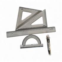 Kit réguas geométricas + compasso