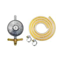 KIT Regulador Delta 1kg + Mangueira para Botijão P13 1,25m + 2 Abraçadeiras