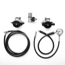 Kit Regulador DIR Recreativo Fun Dive RX01 DIN X7 com Manômetro 300 BAR e Mangueiras
