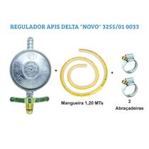 Kit Regulador Registro Gás De Cozinha Completo Apis Delta