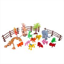 Kit Reino Animal Em Miniatura Animais Selvagens De Brinquedo - 18 Peças