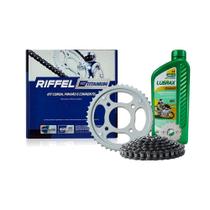 Kit Relação + 10 Litros Óleo Lubrax 20W50 Yamaha Factor 150 Riffel 91176 Kit Relação + 10 Litros Óleo Lubrax 20W50 Yamaha Factor 150 Riffel 91176