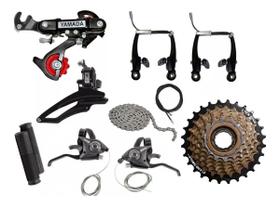 Kit Relação 21 Marchas Bicicletas Rapid Fire + Freio Vbrake Kit Relação 21 Marchas Bicicletas Rapid Fire + Freio Vbrake