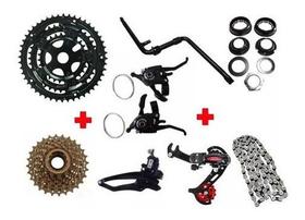 Kit Relação 21 Marchas Bike Completo Pedivela Rapid Fire 45m
