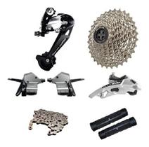 Kit Relação 27v K7 36d Sunrun Câmbios 3x9 Alavanca Easy Fire