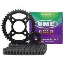 Kit relacao c/retentor kmc (corrente-coroa-pinhao) titan 150 / fan 150