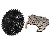 Kit Relação Cassete E Corrente 9v Para Bicicleta Aro 29 27v