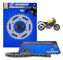 Kit Relação Completo 520x100L Para Moto Ducati 750 Monster Z 2002 _ Brandy Kit Relação Completo 520x100L Para Moto Ducati 750 Monster Z 2002 _ Brandy