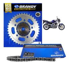 Kit Relação Completo Brandy 520x112L Para Moto Suzuki GS 500 _ Brandy