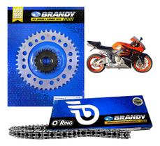Kit Relação Completo Brandy Para Moto Honda Cbr 600rr 2003 Até 2006 - Corrente 525x112