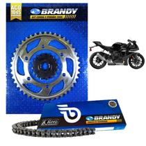 Kit Relação Completo Brandy Para Moto Yamaha Yzf R1 1998 Até 2003 - Corrente 530x114