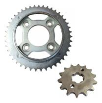 Kit Relacao Coroa + Pinhao Cg Titan Fan 125 2009 ate 2013 43/14 Aco 1045 (428) Maxx Premium
