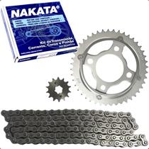 Kit Relação Coroa Pinhao Corrente Nakata Honda CG 125 CARGO ES KS FAN 2000 A 2008 Kit Relação Coroa Pinhao Corrente Nakata Honda CG 125 CARGO ES KS FAN 2000 A 2008