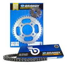 Kit Relação Coroa Pinhão E Corrente Moto Kasinski Mirage 150