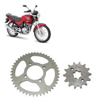 Kit Relacao Coroa + Pinhao Yamaha Ybr 125 Yamaha Factor 125 43/14 Aço 1045 (428) Maxx Premium