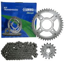 Kit relacao (corrente,coroa e pinhao) cobreq titan150 / fan150