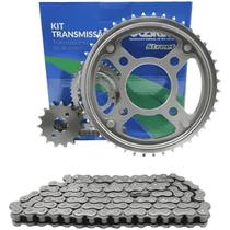 Kit relacao(corrente+coroa+pinhao)cobreq titan160/fan160/cargo160/start160